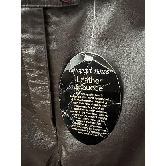 Cami International Leather Flare Pants Women's 14 Mid Rise Chocolate Brown NWT - Picture 5 of 7